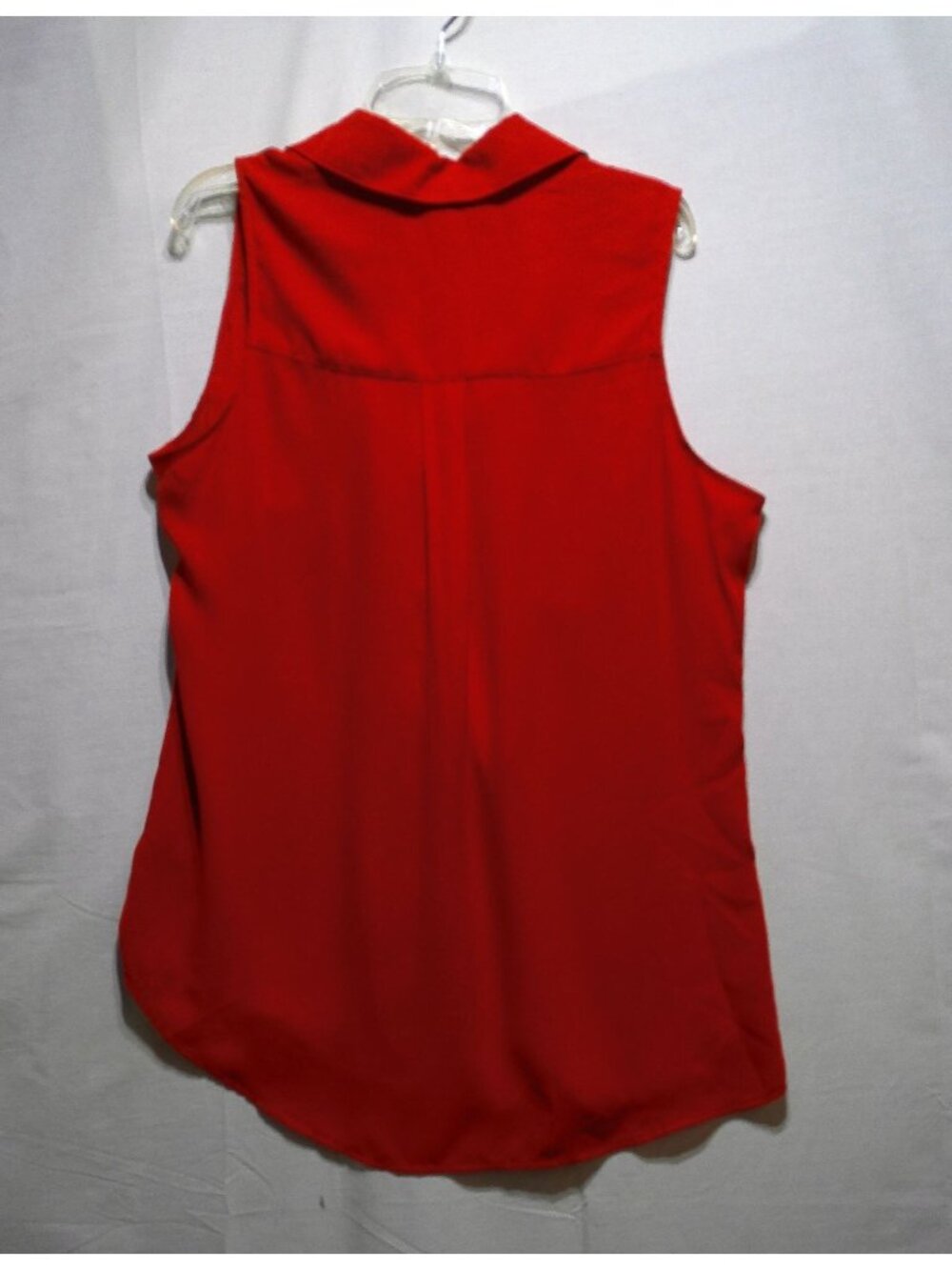 Express The Portofino Shirt Red Medium Sleeveless NWT - Picture 3 of 7